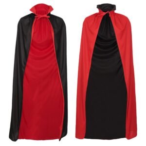 CAPA DISFRAZ REVERSIBLE NEGRO/ROJO LARGA