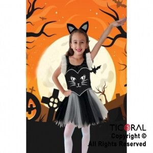 DISFRAZ GATITA NEGRA HALLOWEEN TALLE 2