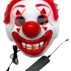 MASCARA LED PAYASO CON PELO