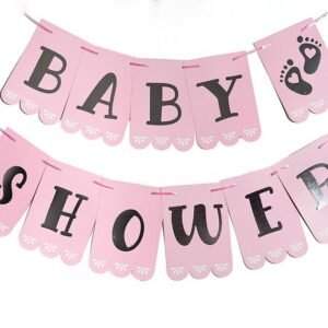 BANDERIN BABY SHOWER ROSA NENA