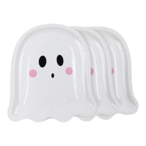 PLATO DE POLIPAPEL con forma 19,7X22cm *FANTASMIN* x 6 unidades