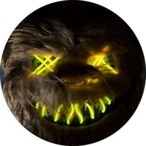 MASCARA PELUCHE OSO TEDDY MARRON HILO DE LED