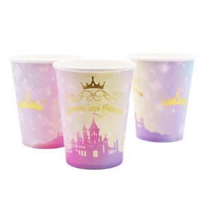 VASO DE POLIPAPEL *CASTILLO DE PRINCESAS* x 6 unidades