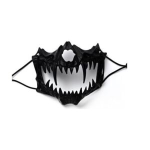 MASCARA MANDIBULA COLMILLOS DIENTES LOBO NEGRO
