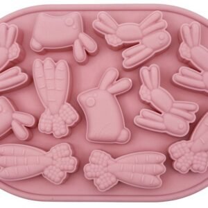 MOLDE SILICONA BOMBON PASCUAS CONEJO ZANAHORIAS