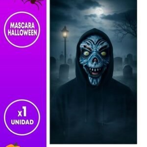 MASCARA PLASTICO DURO DEMONIO OJOS AMARILLOS