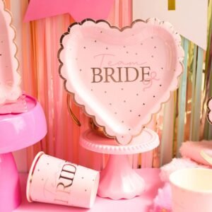 PLATO CORAZON ''TEAM BRIDE'' ROSE GOLD x10un