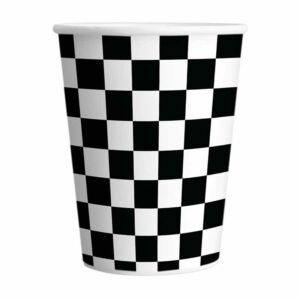 VASO CARRERAS RACER  A CUADROS X8