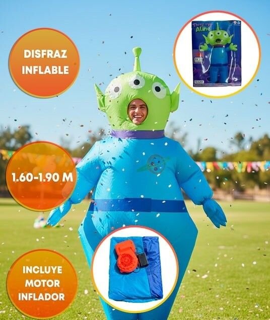 DISFRAZ INFLABLE TOY STORY ALIEN ADULTO - Imagen 4