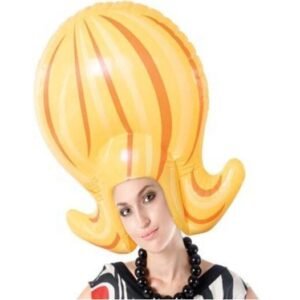 PELUCA INFLABLE RUBIA 45X50cm