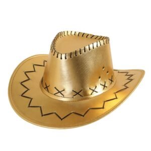 SOMBRERO DE VAQUERO DORADO COWBOY