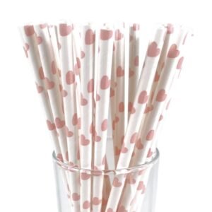 SORBETES DE POLIPAPEL CORAZONES X 24 UNIDADES