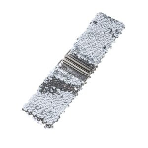 CINTURON PLATEADO DE LENTEJUELAS