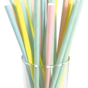 SORBETES DE POLIPAPEL COLOR PASTEL SURTIDO X 24 UNIDADES