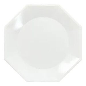 PLATO OCTOGONAL CHICO BLANCO X10