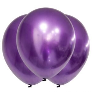 GLOBBY 12'' CHROME CROMO PLATINO VIOLETA x 10 unidades