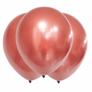 GLOBBY 12'' CHROME CROMO PLATINO ROSA GOLD x 10 unidades