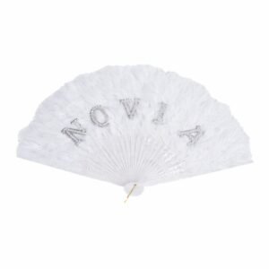 ABANICO *NOVIA* BLANCO - DIAMETRO TOTAL (40cm)