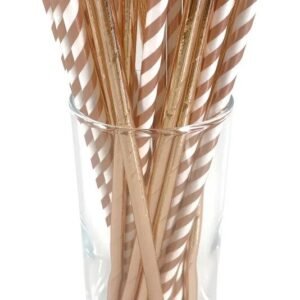 SORBETES POLIPAPEL GOLD ROSE ROSA METALIZADO X25