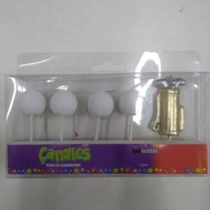 VELA TEMATICA GOLF X5 COTILLON TORTA