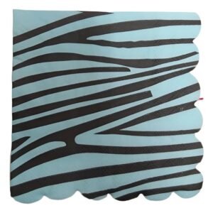 SERVILLETA SAFARI CEBRA CELESTE X10