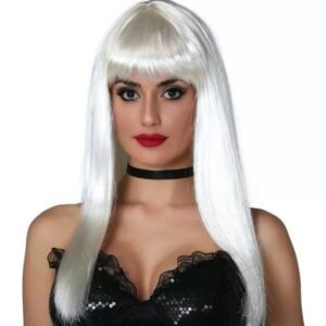 PELUCA LARGO PLATINADO