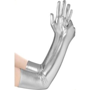 GUANTES PLATEADOS LARGOS