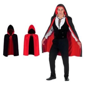 CAPA REVERSIBLE NEGRO/ROJO CON CAPUCHA CORTA