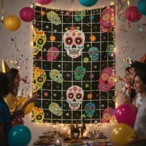 CORTINA A CUADROS COMPLETA CALACA