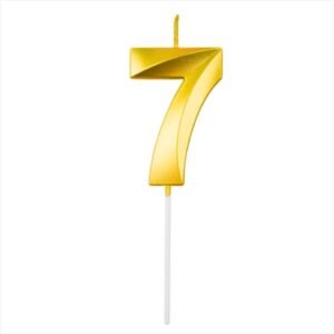 VELA NUMERO BLISTER DORADO 7