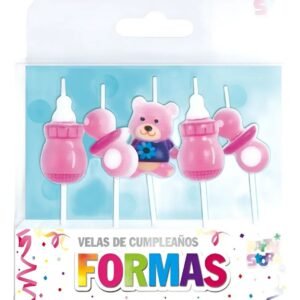 VELAS FORMAS - SET MI 1ER AÑITO NENA X 5 PIEZAS