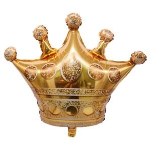 GLOBO METALIZADO FORMA CORONA DORADA 75 x 70cm APTO HELIO