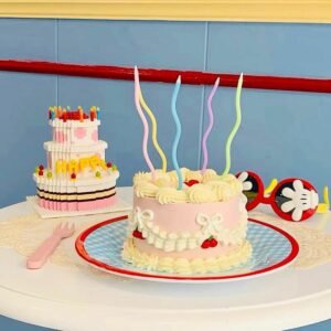 VELA ONDULADA PASTEL X6