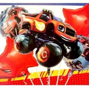 SET 5 GLOBOS MONSTER TRUCK BLAZE CARS