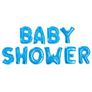 GLOBO METALIZADO SET CELESTE BABY SHOWER 36CM