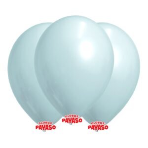 GLOBO LATEX 12'' PASTEL AZUL MORA - X 25 U.