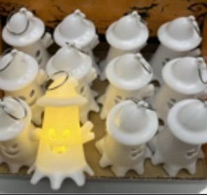 LAMPARA FAROL FANTASMA BLANCO LED