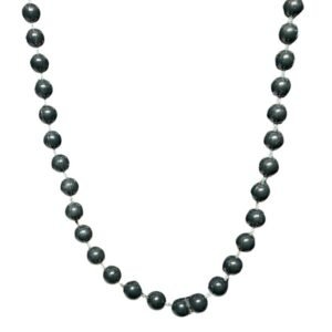 COLLAR DE CUENTAS NEGRO 80CM (SET X 4 UNIDADES)