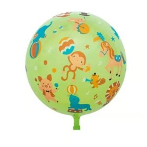 GLOBO BURBUJA ESTAMPADO ANIMALES CIRCO 24´´