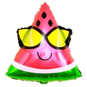GLOBO METALIZADO FORMA SANDIA 47 x 58,5cm APTO HELIO