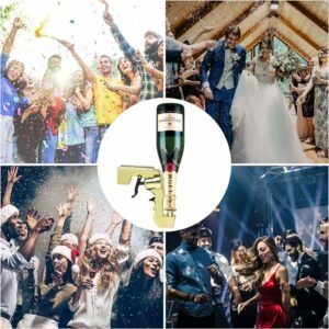 PISTOLA LANZA CHAMPAGNE *CHAMPGUN* (funciona tambien con otras bebidas)