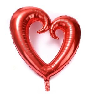 GLOBO CORAZON GIGANTE CALADO 40´´ ROJO