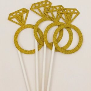 TOPPER ANILLOS DIAMANTE BRIDE DORADO
