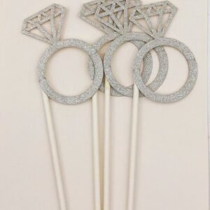 TOPPER ANILLOS DIAMANTE BRIDE PLATA