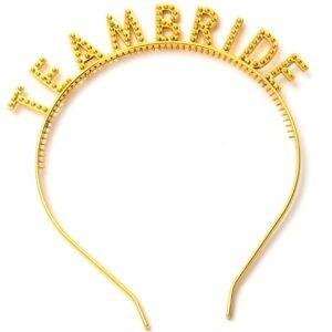 VINCHA PLASTICA STRASS TEAM BRIDE DORADA