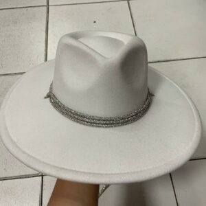 GORRO COWBOY BLANCO LAZO STRASS VAQUERO