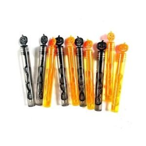 MINI BURBUJERO HALLOWEEN CALABAZA NEGRO NARANJA X10