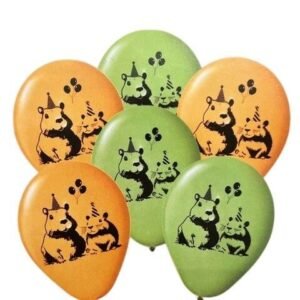 SET 6 GLOBOS LATEX CAPIBARA CARPINCHO X6