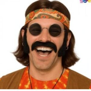 MOSTACHO Y PATILLAS DE HIPPIE