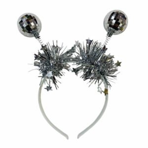 VINCHA BOLA DISCO PLATA